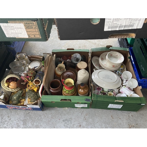 539 - 3 Boxes containing mugs and jugs etc