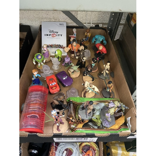 55 - Box containing Disney Infinity accessories including Star Wars