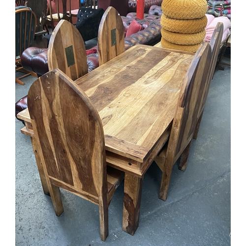 559 - Barker & Stonehouse Gothic style table and chairs