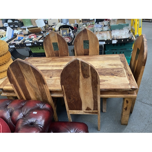 559 - Barker & Stonehouse Gothic style table and chairs