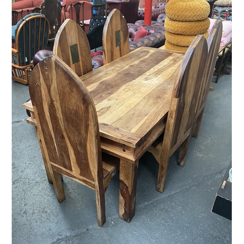 559 - Barker & Stonehouse Gothic style table and chairs