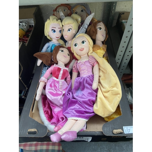 7 - Box containing Disney's Frozen soft toys