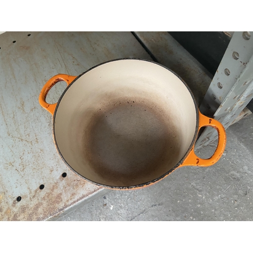 Casserole Saucière Le Creuset Ancienne – Fonte Orange – Toute Feux – Vintage