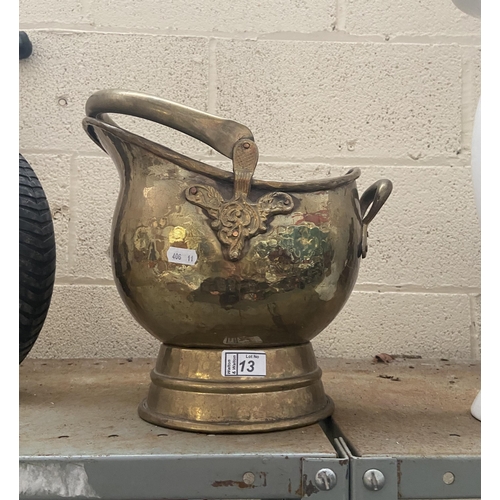 13 - Brass coal scuttle