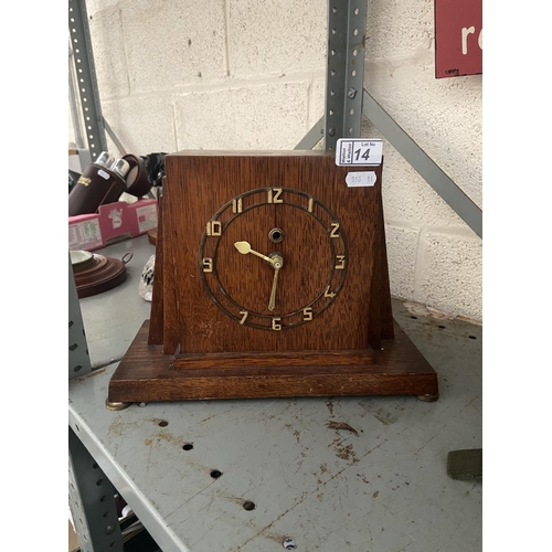 14 - Art Deco mantle clock converted to battery