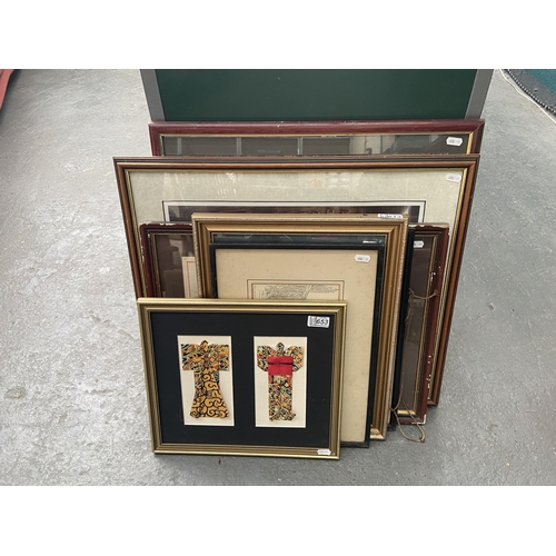 613 - Quantity of framed and glazed pictures and prints