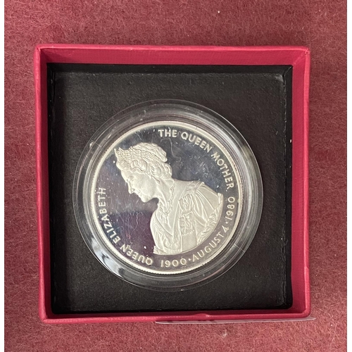 641 - The Queen Mother silver proof 50 pence coin