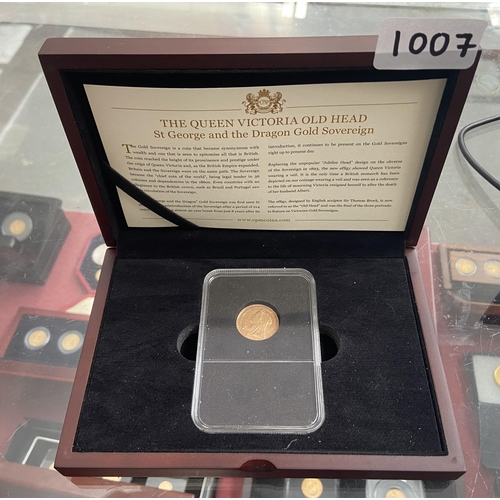 1007 - 1894 Full sovereign with display case - Only 10% buyer's premium