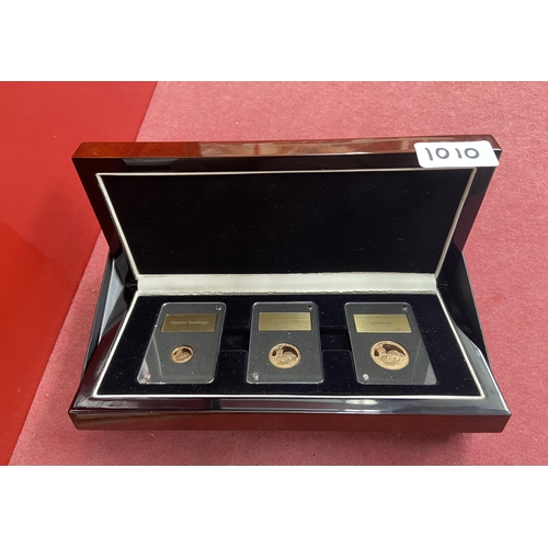 1010 - 2018 Commemorative sovereign set with case (quarter, half and full) - Only 10% buyer's premium