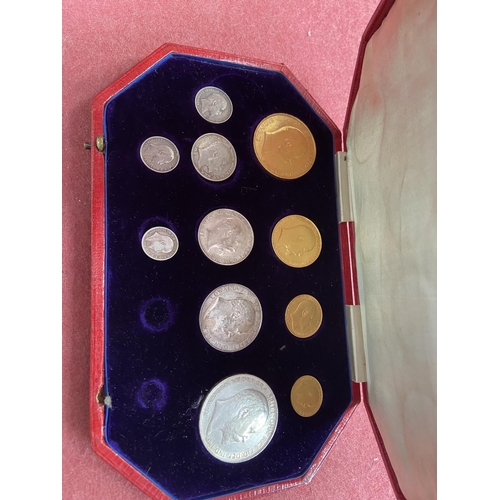 1012 - 1902 Gold and silver specimen coin set including half, full and double sovereigns - Only 10% buyer's... 