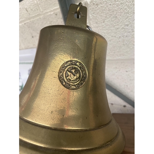 37 - Brass bell stamped PS-Graf Spee 1939 with foundry mark