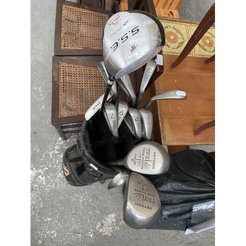 397 - Golf bag and clubs