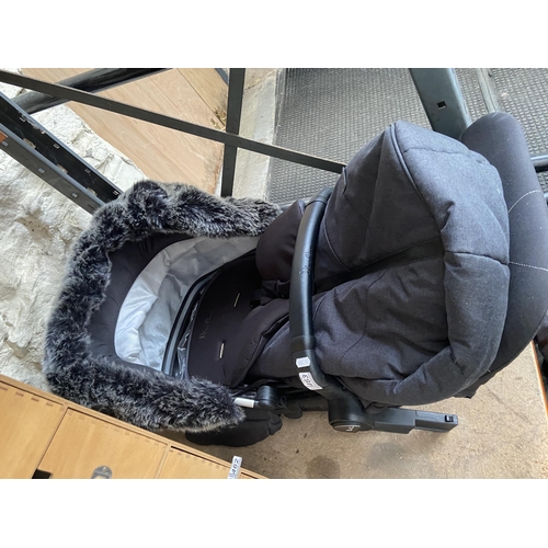 463 - Silvercross pram with carry cot, mittens and other accessories