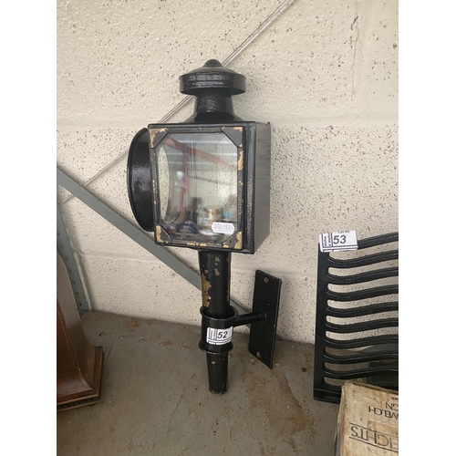 52 - Vintage railway carriage lamp