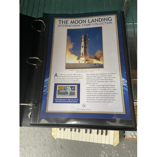 574 - The moon landing international stamp album