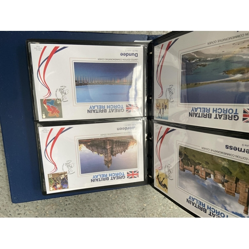 595 - Great Britain torch relay commemorative covers