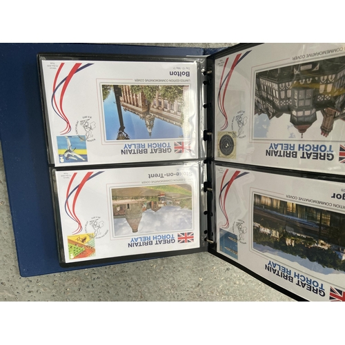 595 - Great Britain torch relay commemorative covers