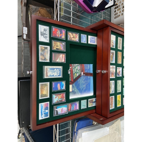 604 - Cased U.S. National parks stamp collection