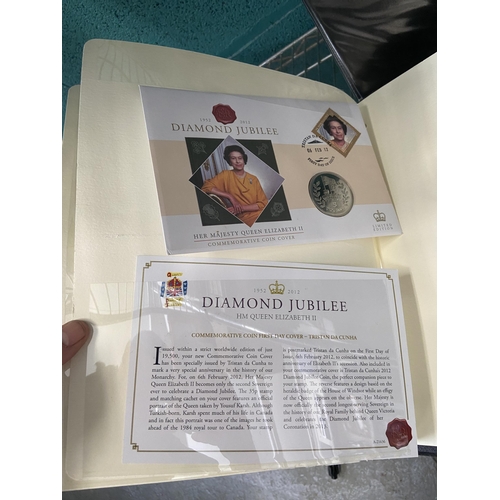 609 - 2 Albums of Diamond Jubilee coin covers