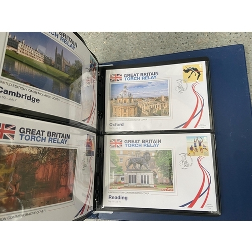 595 - Great Britain torch relay commemorative covers