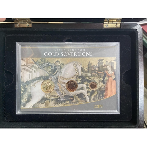 1007 - 2009 Limited edition coin set (Full, half and quarter sovereign) - Only 10% buyer's premium