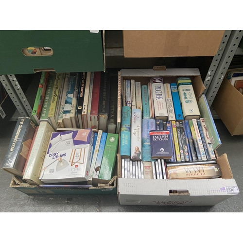 30 - 2 Boxes containing assorted books and DVDs