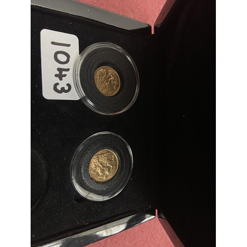 1043 - Cased 1910 full & half sovereigns  - Only 10% buyer's premium