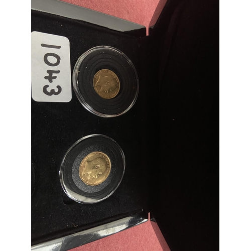 1043 - Cased 1910 full & half sovereigns  - Only 10% buyer's premium