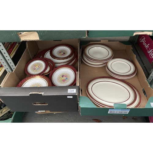 28 - 2 Boxes containing vintage Myott and Royal Stafford Portrait China