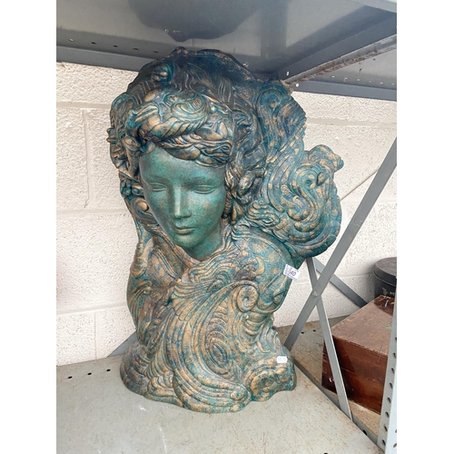 40 - Large 65cm plaster Venus wall bust