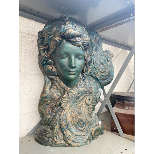 40 - Large 65cm plaster Venus wall bust