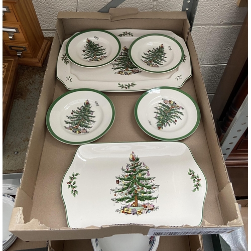 68 - Box containing Spode Christmas Tree flatware