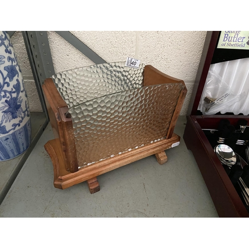 40 - Art Deco letter rack