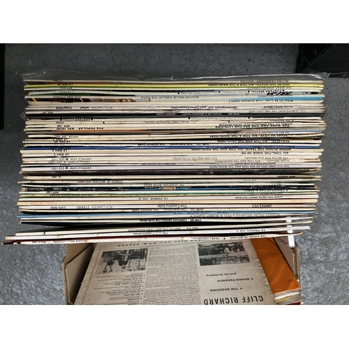 99 - Box containing records including Cliff Richard