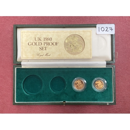 1027 - 1980 Gold proof full & half sovereign - Only 10% buyer's premium