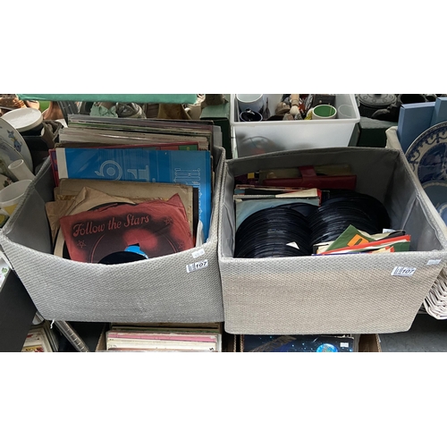 107 - 2 Boxes containing LPs and singles