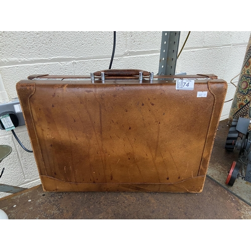 74 - Leather executive briefcase