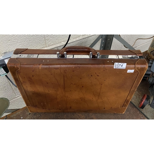 74 - Leather executive briefcase