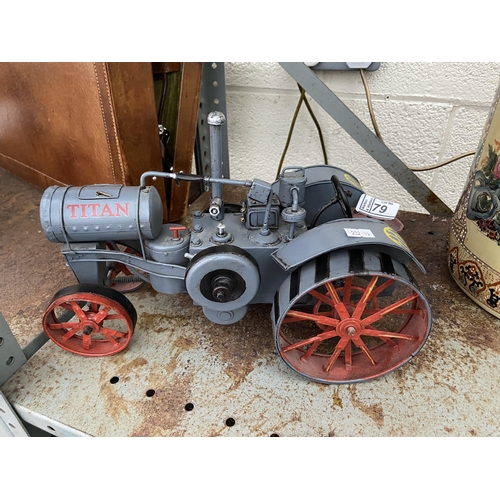 79 - Large tin 'Titan' tractor model