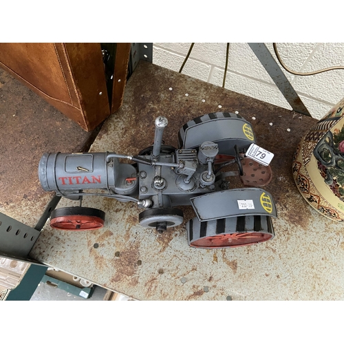 79 - Large tin 'Titan' tractor model