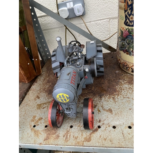 79 - Large tin 'Titan' tractor model