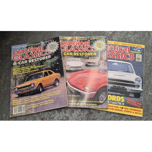 7 - Box containing 'Practical Classics' car magazines