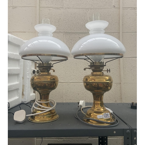 58 - Pair of vintage electric 'oil lamps'