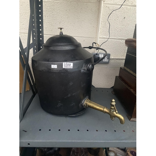 59 - Large cast kettle pot