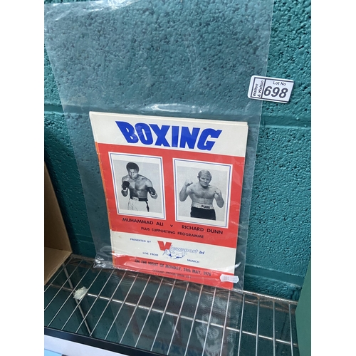 698 - 2 Vintage boxing programmes