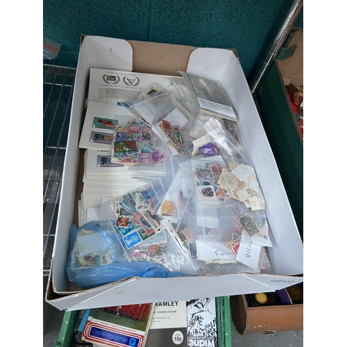 703 - Box containing stamps and first day covers