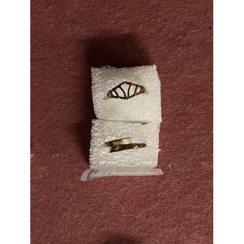 874 - 2 9ct Gold rings - Only 10% buyer's premium