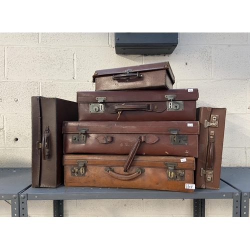 12 - Quantity of vintage suitcases