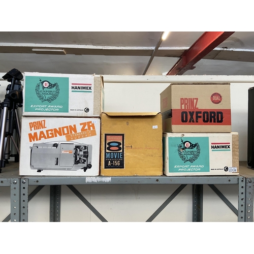 139 - Quantity of boxed projectors including Prinz, Hanimex etc