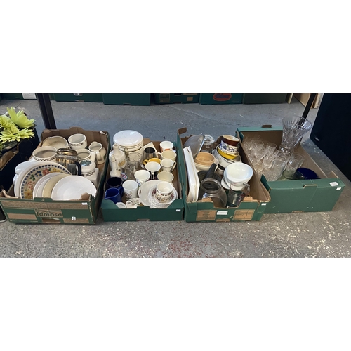 205 - 4 Boxes containing ornaments and flatware etc